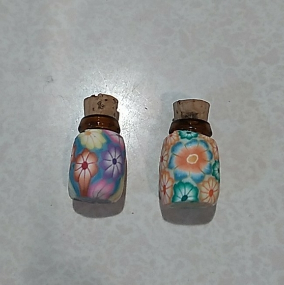 Clay amber mini snuff jar wicca herbal stones last one sniff jar - Picture 10 of 10